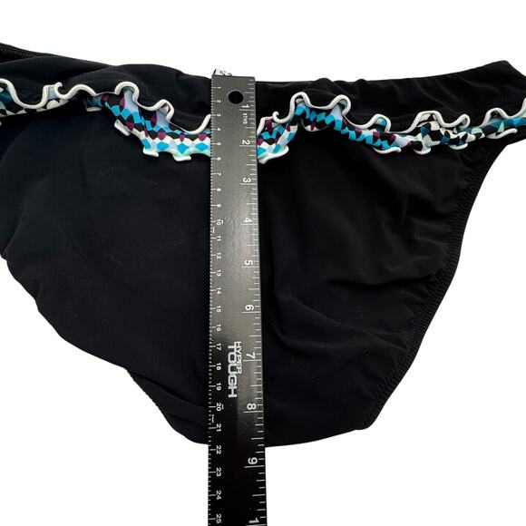 PROFILE BY GOTTEX Women's 10 Blue Bachata V Neck Halter 2 Piece Tankini Swimsuit - Picture 4 of 13